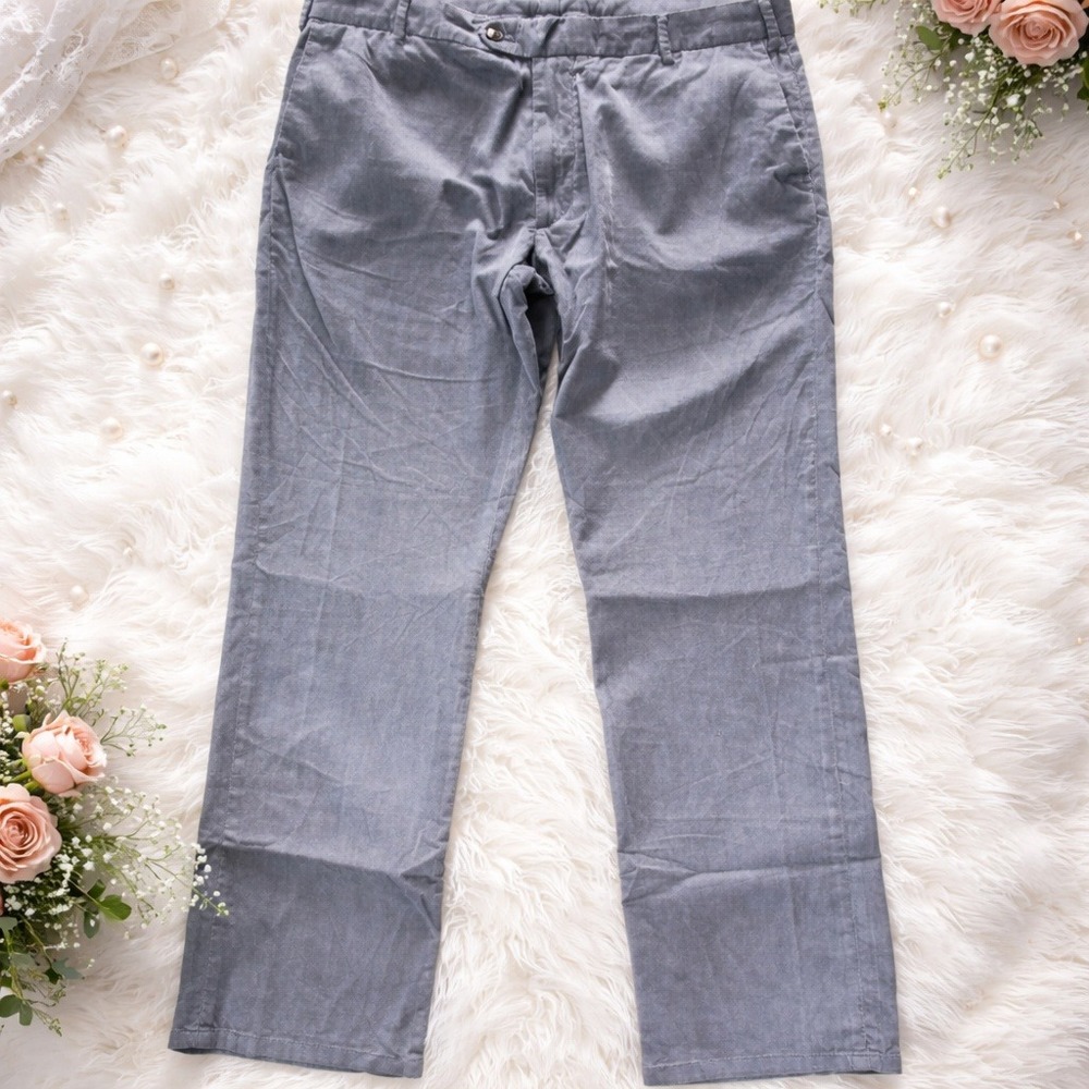 Peter Millar Colt Corduroy Silk Blnd Tailored Fit Pants Men 38x34 Gray NWT $295